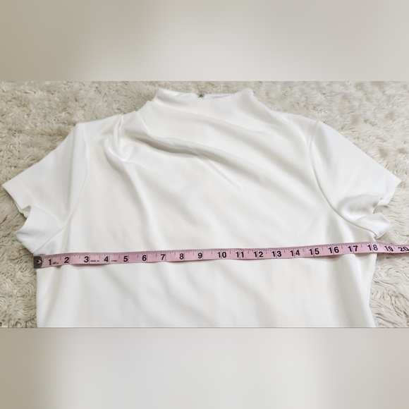 ALEXIA ADMOR Sadee Dress Light Ivory White Size Large - Picture 9 of 14